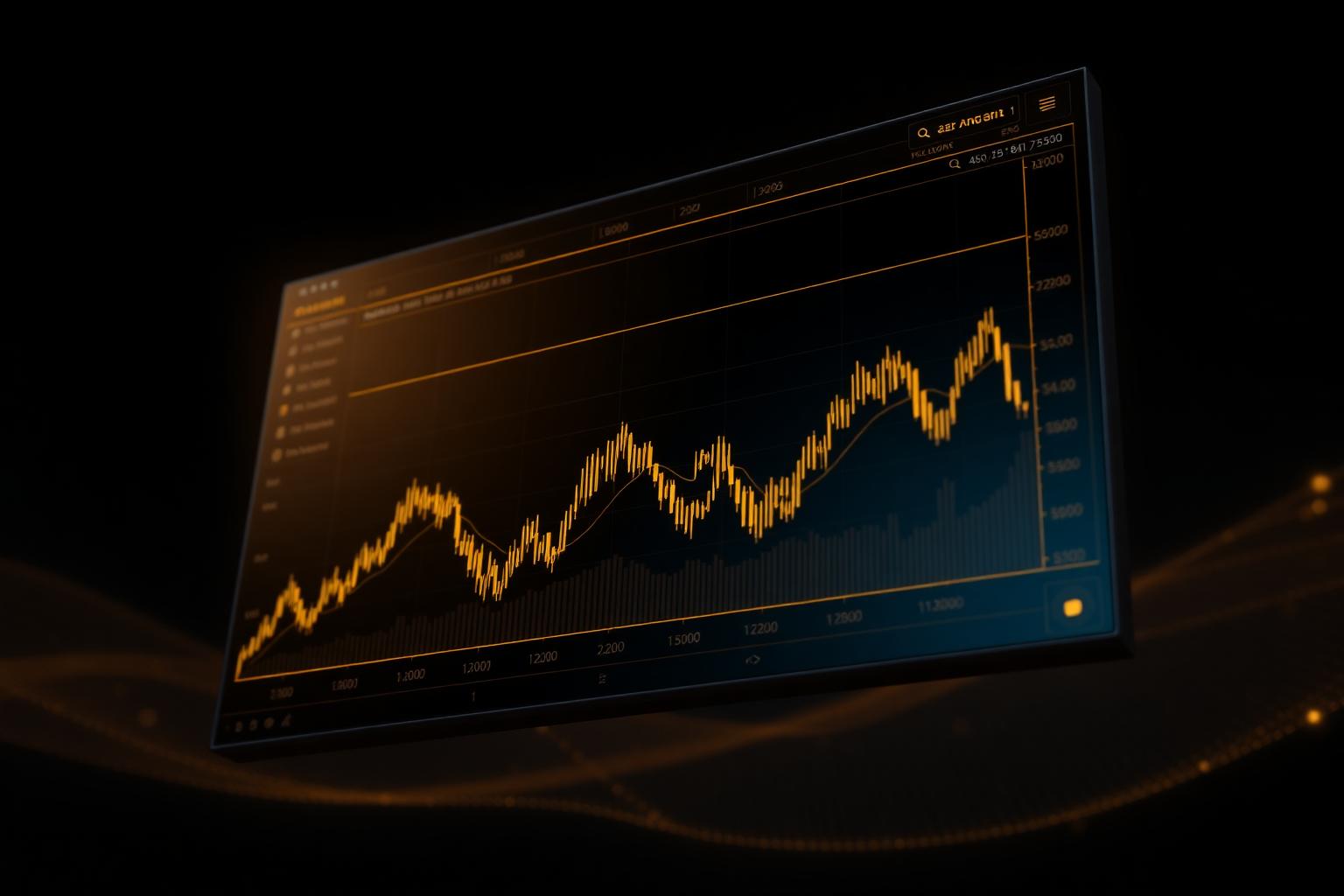 Pro Journal Trader institutional trading terminal with gold candlestick analytics